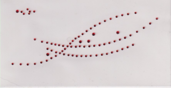 Strassbild zum Aufbügeln  rot